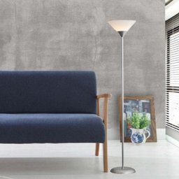 Luminária Chão 1,80m Pedestal Abajur Led Bivolt Pf-04 Prata - 7