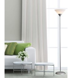 Luminária Chão 1,80m Pedestal Abajur Led Bivolt Pf-04 Prata - 4