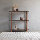 Ver imagem 1 de Estante Laguna 3 Prateleiras 90cm Verniz Castanho