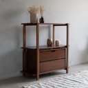 Ver imagem 4 de Estante Laguna 3 Prateleiras 90cm Verniz Castanho