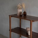 Ver imagem 3 de Estante Laguna 3 Prateleiras 90cm Verniz Castanho