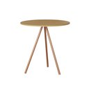 Ver imagem 2 de Mesa Lateral Decorativa Gabriela Base Cobre Tampo Redondo Canela