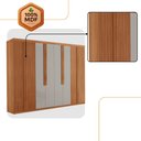 Ver imagem 5 de Guarda Roupa Casal Levi Mdf com 8 Portas 4 Gavetas Moderna Mobília