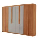 Ver imagem 1 de Guarda Roupa Casal Levi Mdf com 8 Portas 4 Gavetas Moderna Mobília