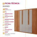 Ver imagem 6 de Guarda Roupa Casal Levi Mdf com 8 Portas 4 Gavetas Moderna Mobília