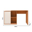 Ver imagem 3 de Escrivaninha Mesa Computador 140cm Tamires Freijó/off White C01 - D’Rossi