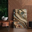 Ver imagem 2 de Quadro Abstrato Dourado Textura Grande 118x78