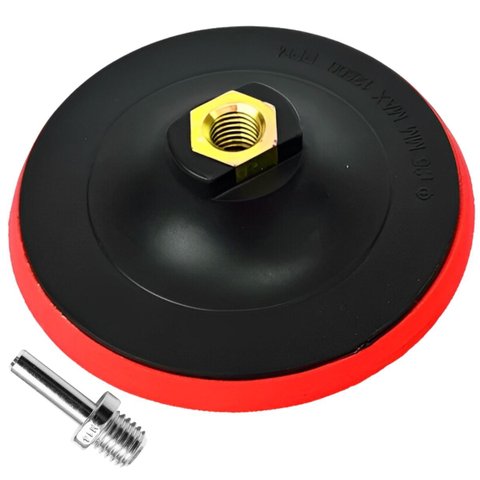 Suporte de Borracha para Disco de Lixa Boina 125mm Aderente com Adaptador | Fertak