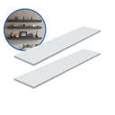 Ver imagem 2 de Kit 2 Prateleira Branca 90X20 + Suporte Flutuante Mdf  Organizadora Decoração Cozinha Banheiro Sala