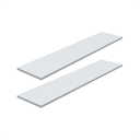 Ver imagem 1 de Kit 2 Prateleira Branca 90X20 + Suporte Flutuante Mdf  Organizadora Decoração Cozinha Banheiro Sala