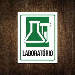 Placa Sinalização Hospitalar Laboratório 36x46 - 1 Placa Sinalização Hospitalar Laboratório 36x46 - 1