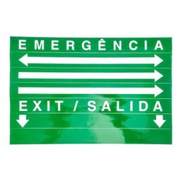 Placa Sinalizaçao Saida Emergência Bateria Recarregavel Led - 5