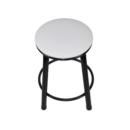 Kit 2 Banquetas Baixa Banco Cozinha Americana Balcão Bar Aço:branco/preto - 4