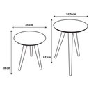 Ver imagem 3 de Conjunto de Mesa Lateral Classic com Pés em Madeira IMCAL