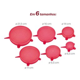 Conjunto Tampas De Silicone 6 Peças Euro SIL5647-VM - 3