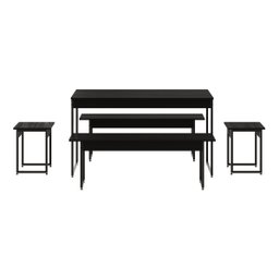 Mesa De Jantar Com 2 Banco E 2 Banquetas Estilo Industrial - 4