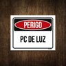 Placa Perigo Pc De Luz 36X46 - 1