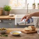 Ver imagem 2 de Galheteiro Pintado a Mao Dosador Monte Sião 250 Ml - Azeite Porcelana Monte Sião