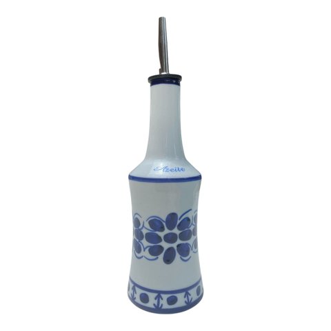 Galheteiro Pintado a Mao Dosador Monte Sião 250 Ml - Azeite Porcelana Monte Sião