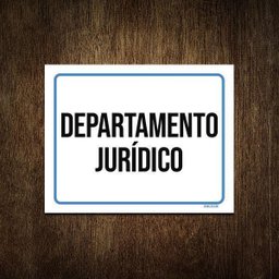 Placa Sinalização Ambiente Departamento Jurídico 36x46 - 1