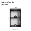 Ver imagem 2 de Armário Aéreo 40 Cm 1 Porta Preto Nice Madesa