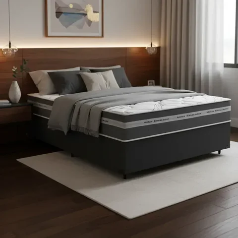Cama Box com Colchão de Molas Ensacadas Luve Casal 138cm