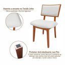 Ver mais imagens de Kit 4 Cadeiras Madeira Maciça e Estofada Bréscia Espresso Móveis Branco/Champagne/Off White