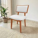 Ver imagem 3 de Kit 4 Cadeiras Madeira Maciça e Estofada Bréscia Espresso Móveis