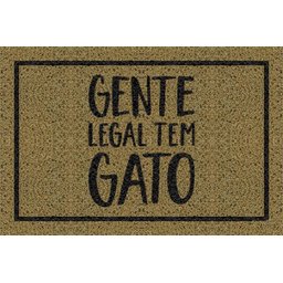 Tapete Capacho Gente Legal Tem Gato 60x40cm - 1