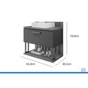 Ver imagem 4 de Conjunto Banheiro Gabinete Duna C-Cuba 60cm 1 Porta 1 Prateleira MDF Titânio MGM