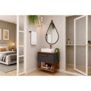 Ver imagem 1 de Conjunto Banheiro Gabinete Duna C-Cuba 60cm 1 Porta 1 Prateleira MDF Titânio MGM