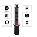 Ver imagem 5 de Torre Multiplug Usb 3 Tomadas Retrátil Usb-c e de Embutir