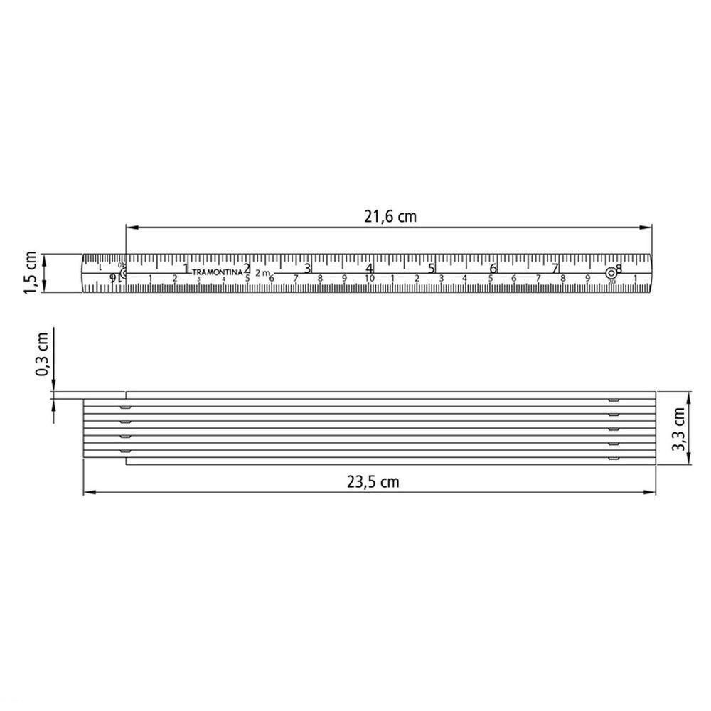 Escala Métrica em Abs Tramontina 2 M Tramontina - 2