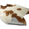 Tapete Pele Inteira de Vaca Grande Holandês Marrom e Branco - 2