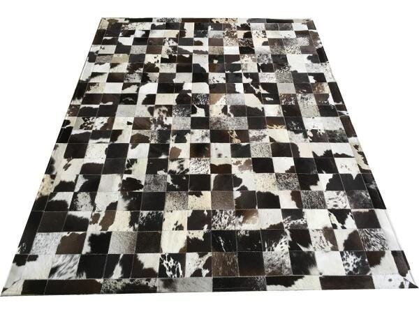 Tapete de Couro Marrom Café Malhado 1,50 x 2,00