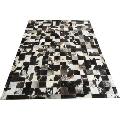 Tapete de Couro Marrom Café Malhado 1,50 x 2,00