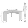 Mesa para Escritório em L 135x135cm Web15 G04 Cinza - Mpozenato - 4