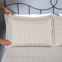 Ver imagem 6 de Kit Colcha Cobre Leito Matelado Casal King Size 3 Peças Dupla Face Soft Areia