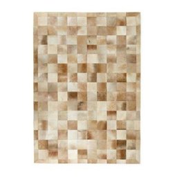 Tapete Alves Arte em Couro de Couro Bege 150x100cm - 1