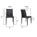 Ver imagem 2 de Kit 2 Cadeiras Rattan Preto Reforçada - Construmarcas