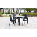 Ver imagem 3 de Kit 2 Cadeiras Rattan Preto Reforçada - Construmarcas