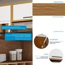 Ver imagem 3 de Armário Aéreo de Cozinha com 1 Porta Basculante 100% Mdf Syrah Rio Doce Amendoa-branco