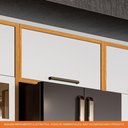 Ver imagem 2 de Armário Aéreo de Cozinha com 1 Porta Basculante 100% Mdf Syrah Rio Doce Amendoa-branco