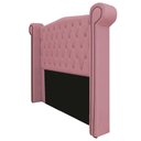 Ver imagem 4 de Cabeceira Estofada Veneza 195cm Suede Rosa Bebê