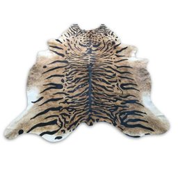 Tapete Sala Couro Inteiro - Animal Print Tigre Java - 1