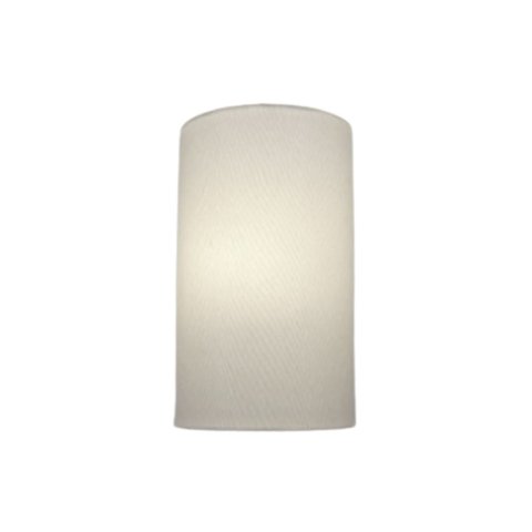 Arandela Meia Cana Vivare Md-2031 Cúpula em Tecido 30/18x16cm - Bivolt - Branco - 110V/220V