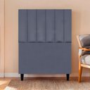 Ver imagem 2 de Cabeceira Decorativa Elen para Cama de Solteiro 90cm Suede Cinza, Suede