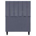 Ver imagem 1 de Cabeceira Decorativa Elen para Cama de Solteiro 90cm Suede Cinza, Suede