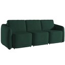 Ver imagem 1 de Sofá Cama Casal para Sala 336cm Polska K04 Veludo Verde - Mpozenato