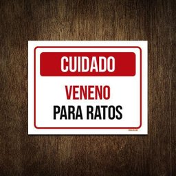 Placa Cuidado Veneno para Ratos 27x35 - 1
